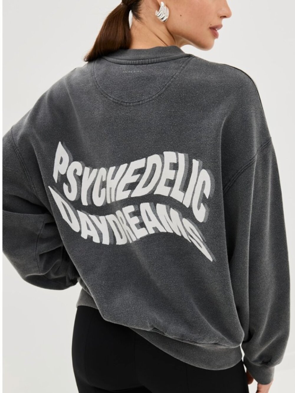 NWOT ANINE BING Jaci Daydreams Sweatshirt Grey